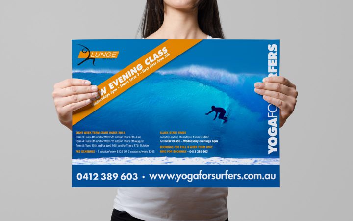 Print Design – Lunge Yoga for Surfers Posters