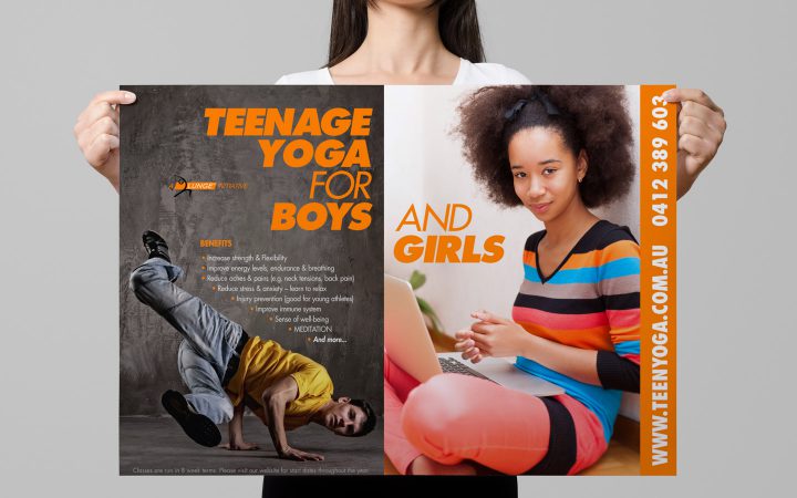 Print Design – Lunge Teenage Yoga Poster