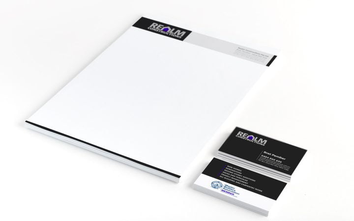 Print Design – Realm Constructions Letterhead