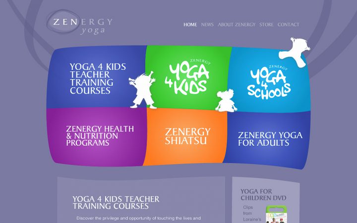 Website Design Concepts – Zenergy Yoga